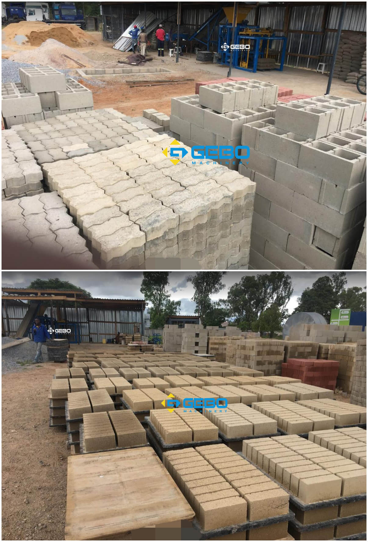 Latest design highly automated QT4 24S M9 M6 block stock brick making