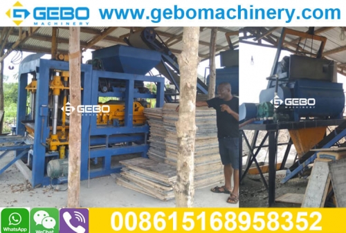 QT4-15 automatic hydraulic cement hollow solid block making machine in Dzodze, Ghana